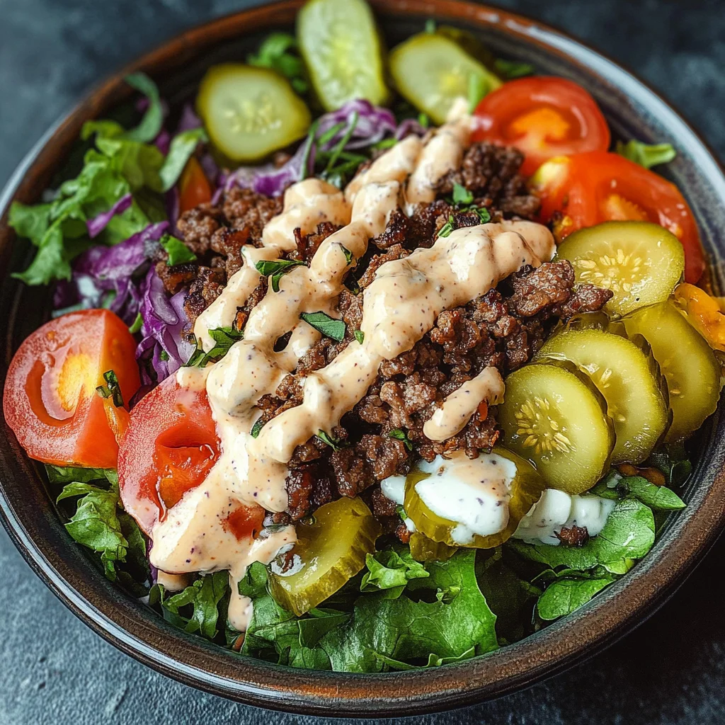 High Protein Burger Bowls with Sauce