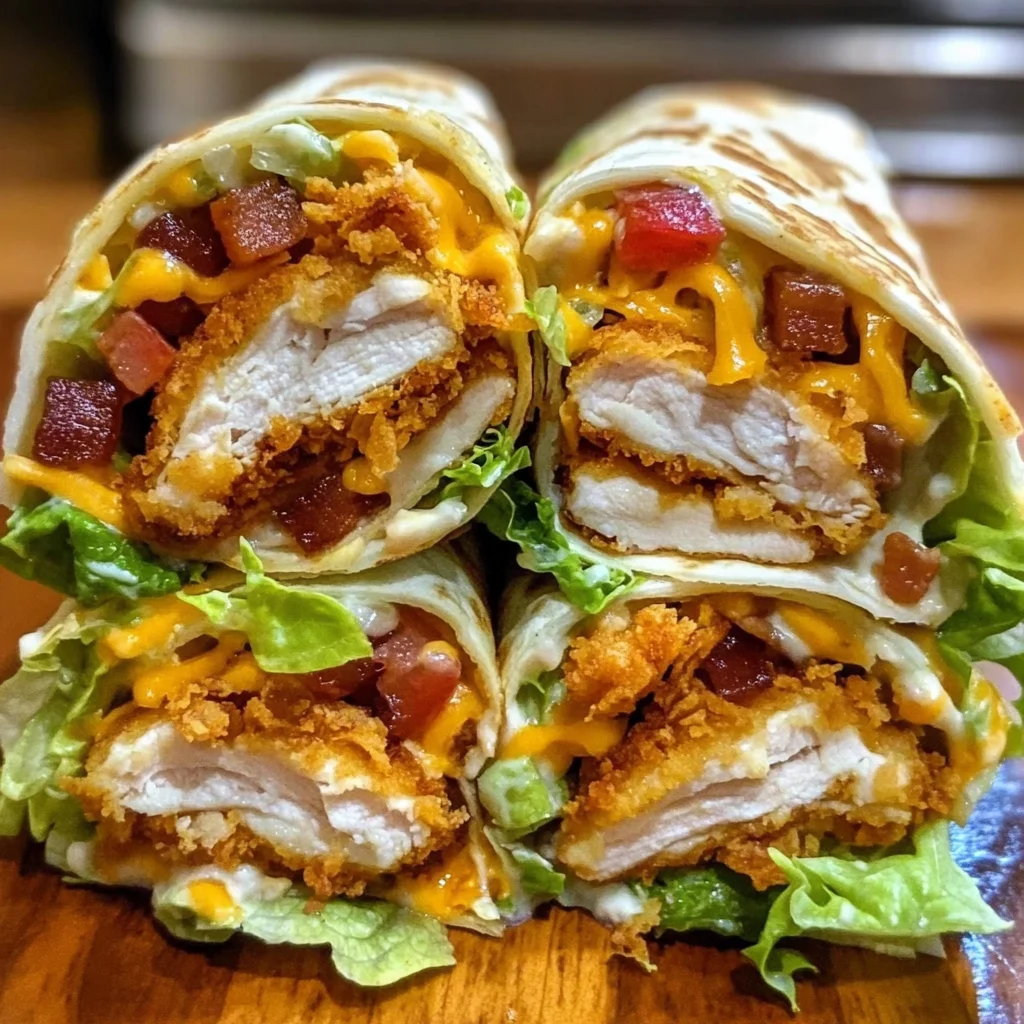 Irresistible Crispy Chicken Bacon Ranch Wrap in 30 Minutes