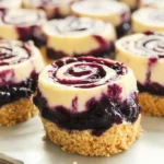 Mini Lemon Blueberry Cheesecakes