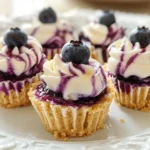 Mini Lemon Blueberry Cheesecakes