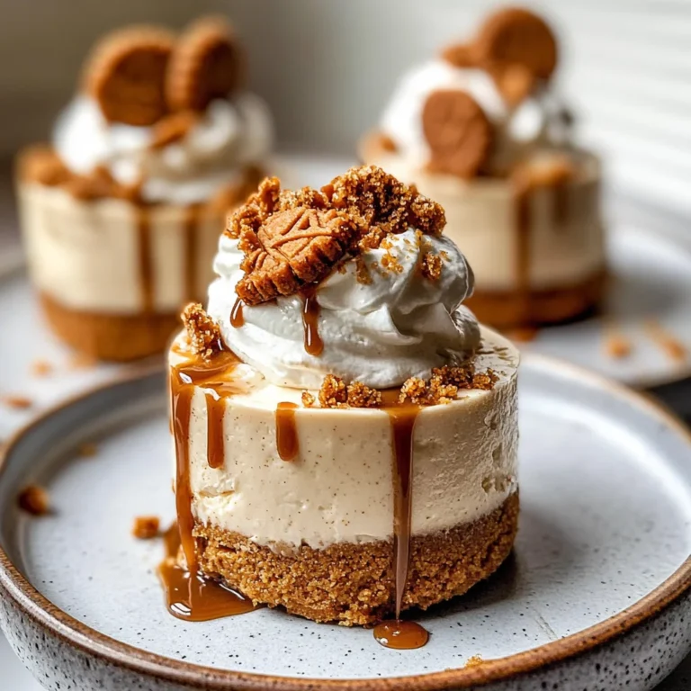 No Bake Mini Biscoff Cheesecakes