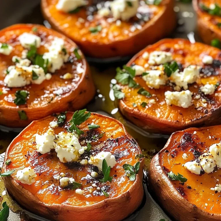 Roasted Sweet Potato Rounds with Honey & Feta