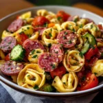 Salami-Mozzarella Tortellini Pasta Salad