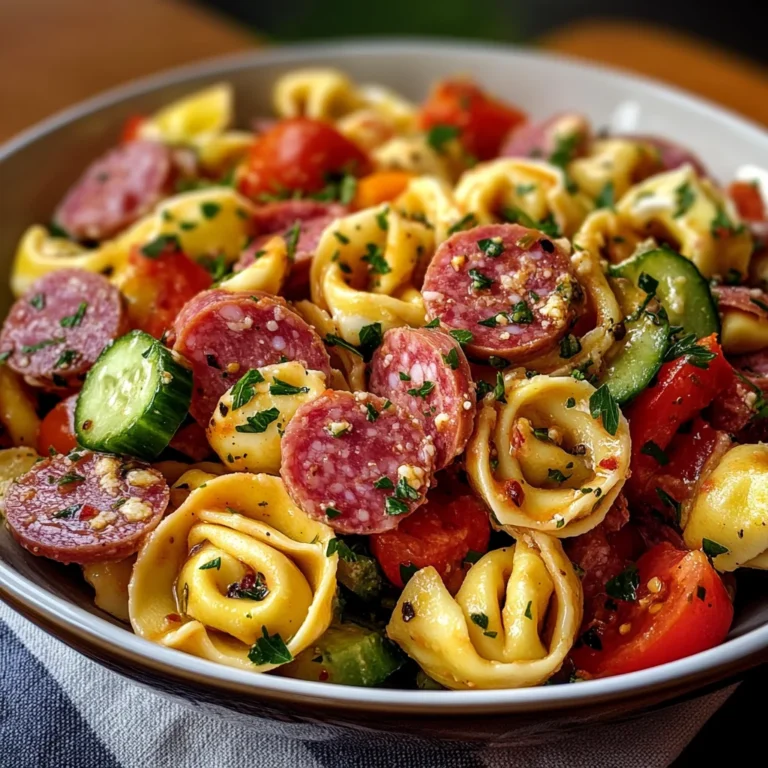 Salami-Mozzarella Tortellini Pasta Salad
