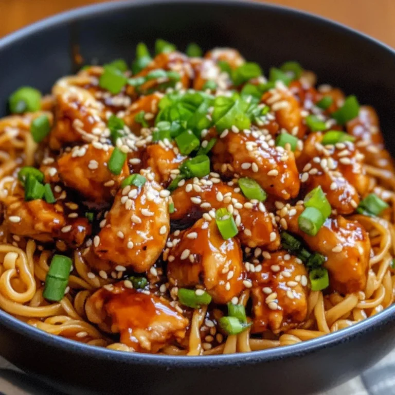 Sticky Garlic Chicken Noodles