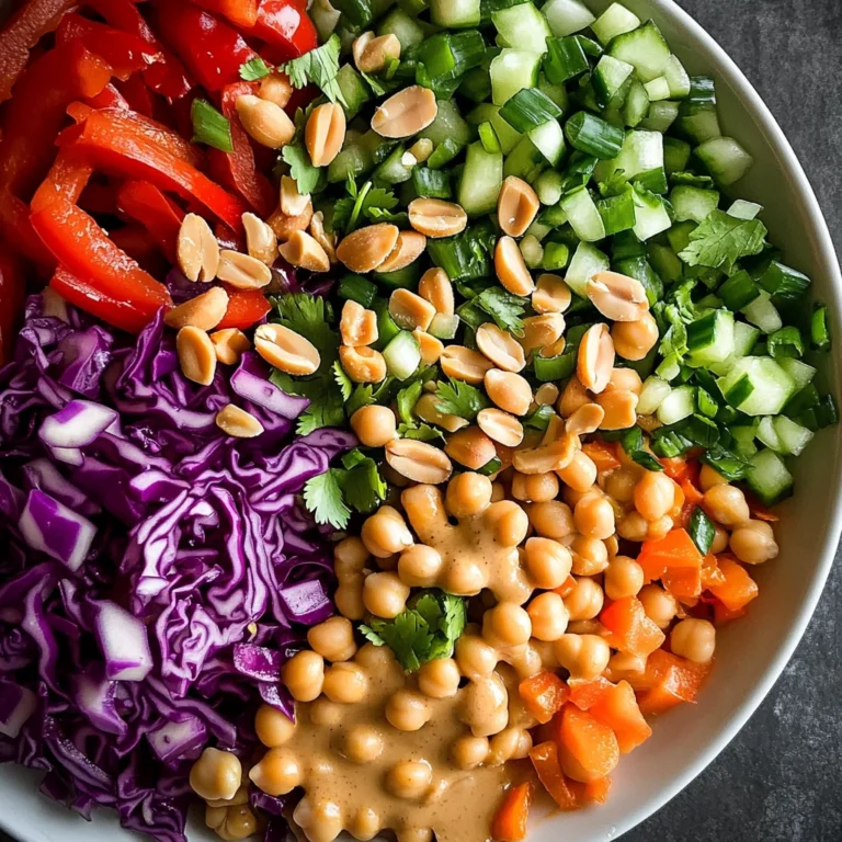 Thai Chickpea Salad with Peanut Dressing