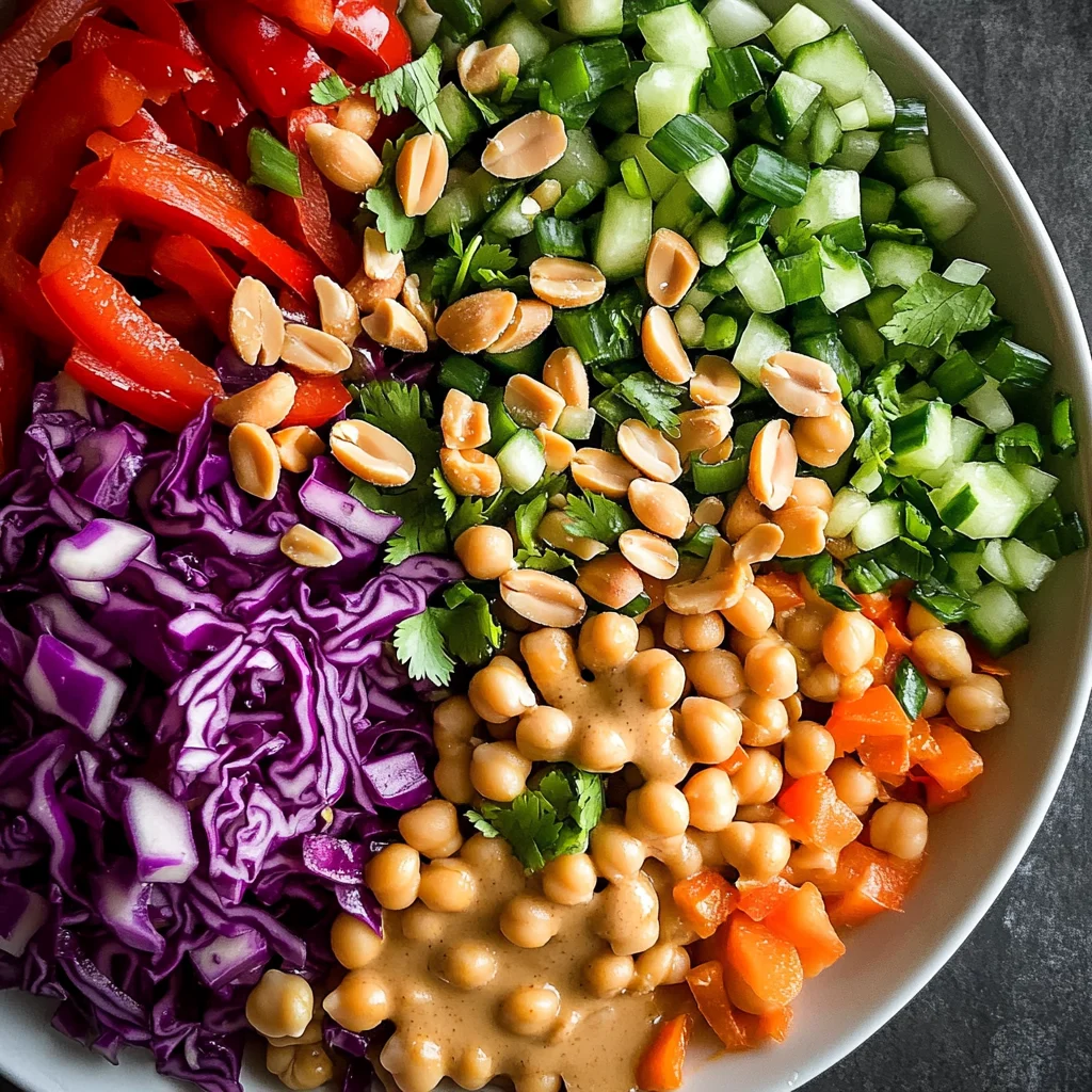 Thai Chickpea Salad with Peanut Dressing