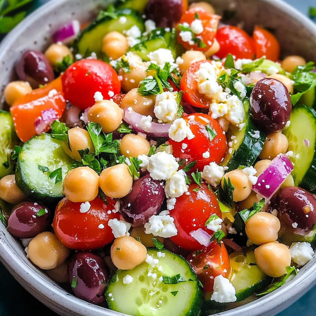 The Best Greek Chickpea Salad Recipe
