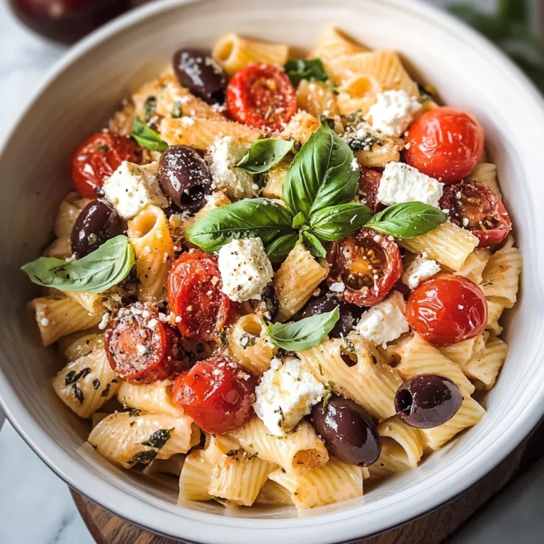 Tomato and Feta Pasta with Olives