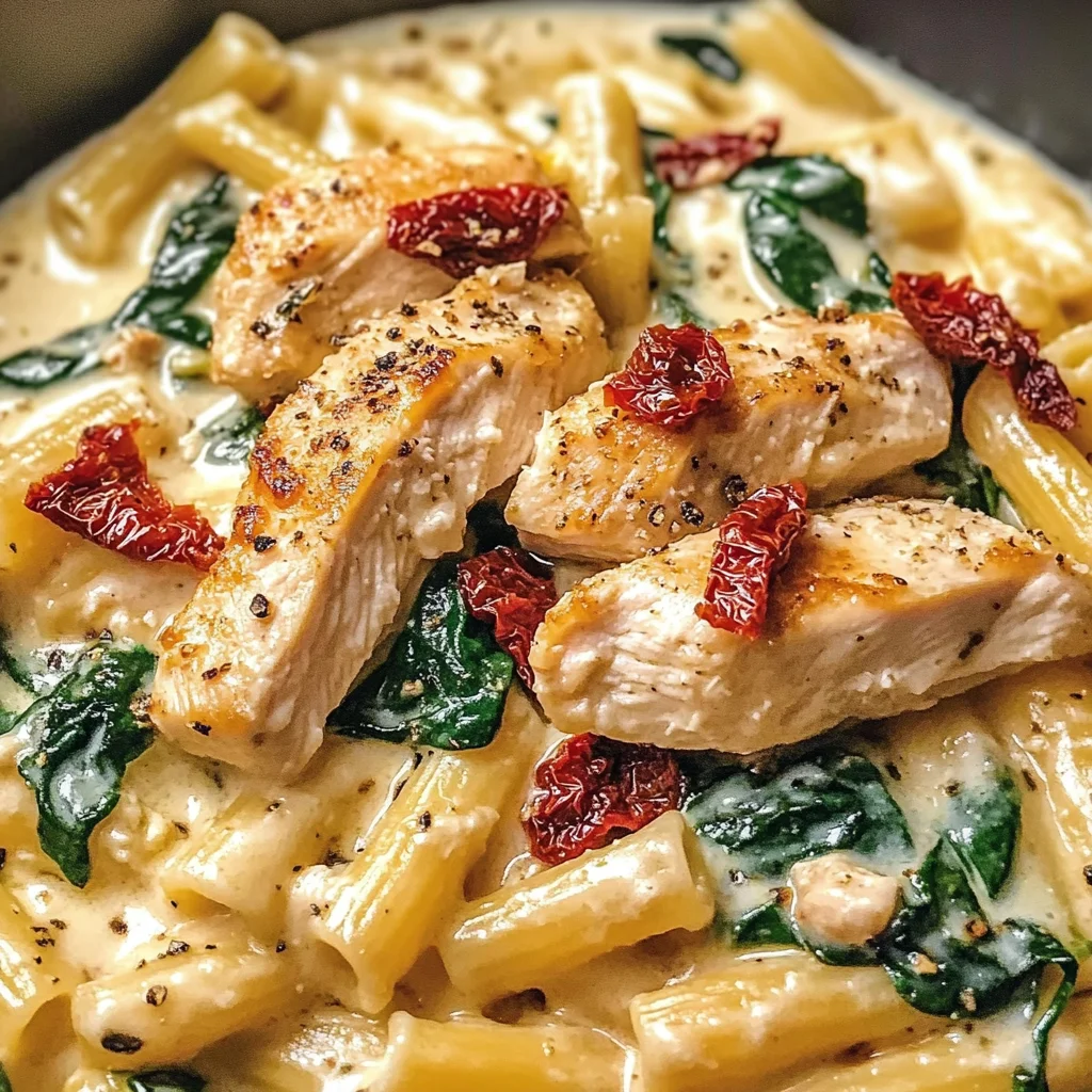 Tuscan Chicken Pasta with Cottage Cheese