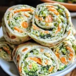 Vegan Veggie Pinwheels with Broccoli and Carrots Recipe