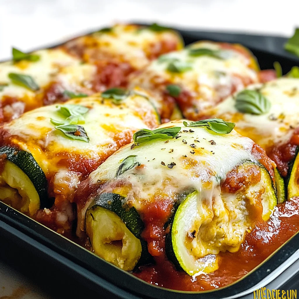 Zucchini Roll Ups (Lasagna Rolls)