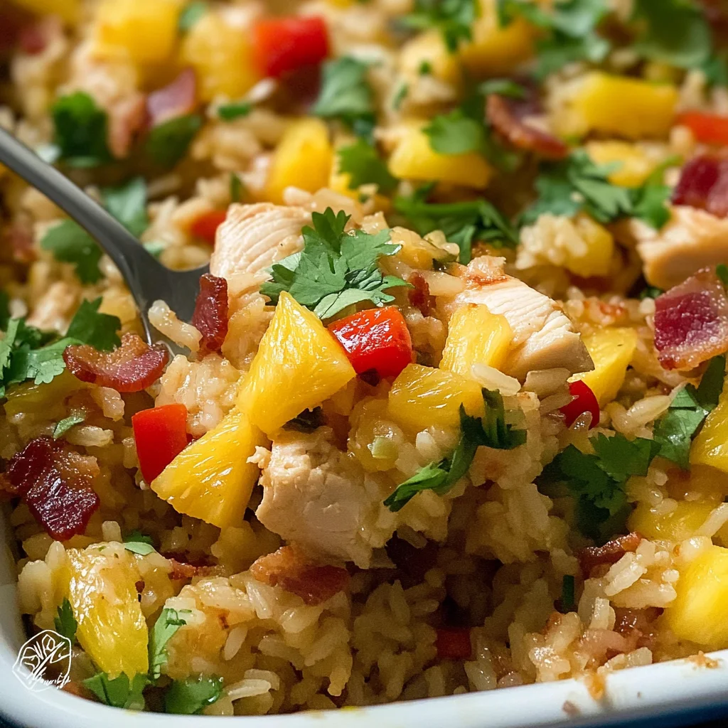 Aloha Pineapple Chicken Rice Casserole