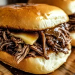 Crockpot French Dip Sandwiches