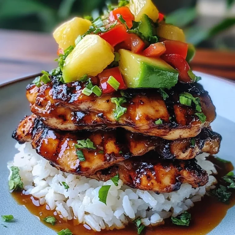 Hawaiian Huli Huli Chicken Stack