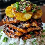 Hawaiian Huli Huli Chicken Stack