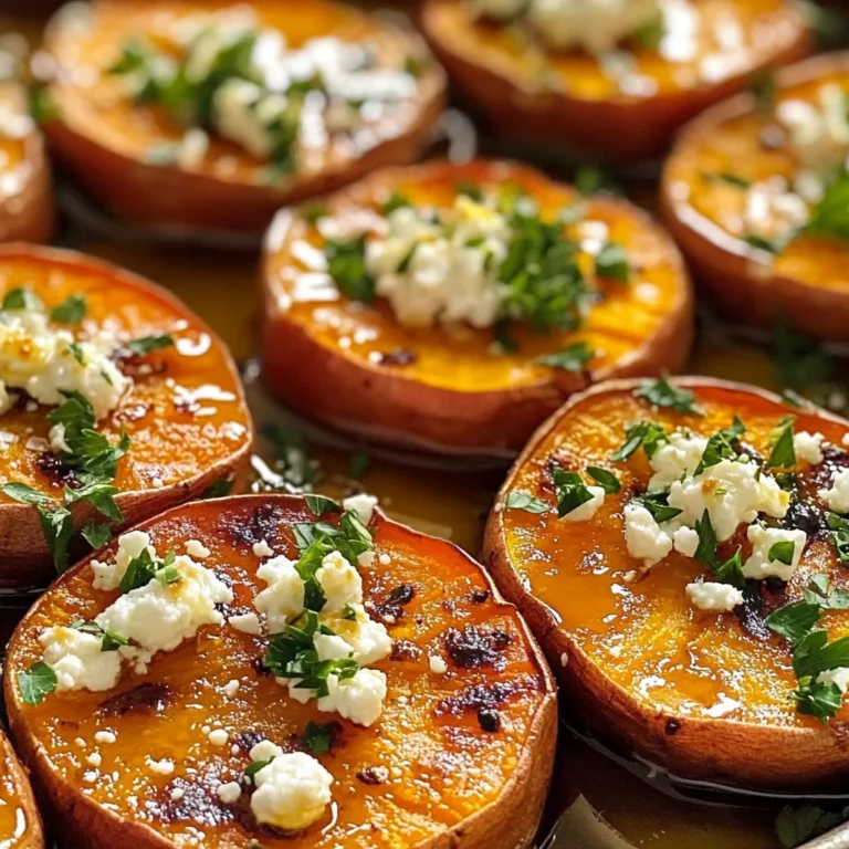 Roasted Sweet Potato Rounds with Honey & Feta