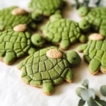 Turtle-Shaped Vegan Matcha Cookies (vegan, gluten free, wfpb)