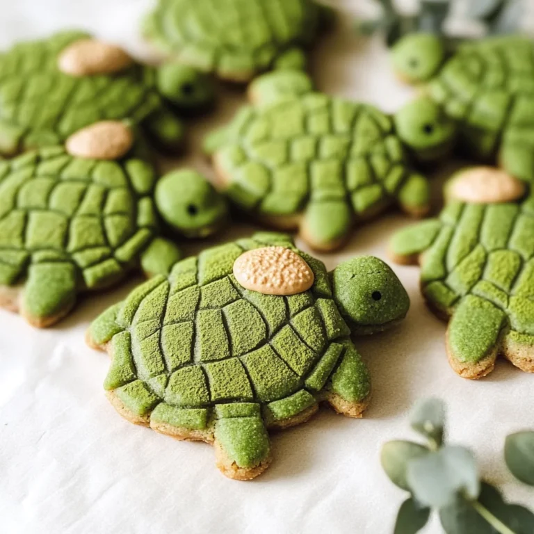 Turtle-Shaped Vegan Matcha Cookies (vegan, gluten free, wfpb)