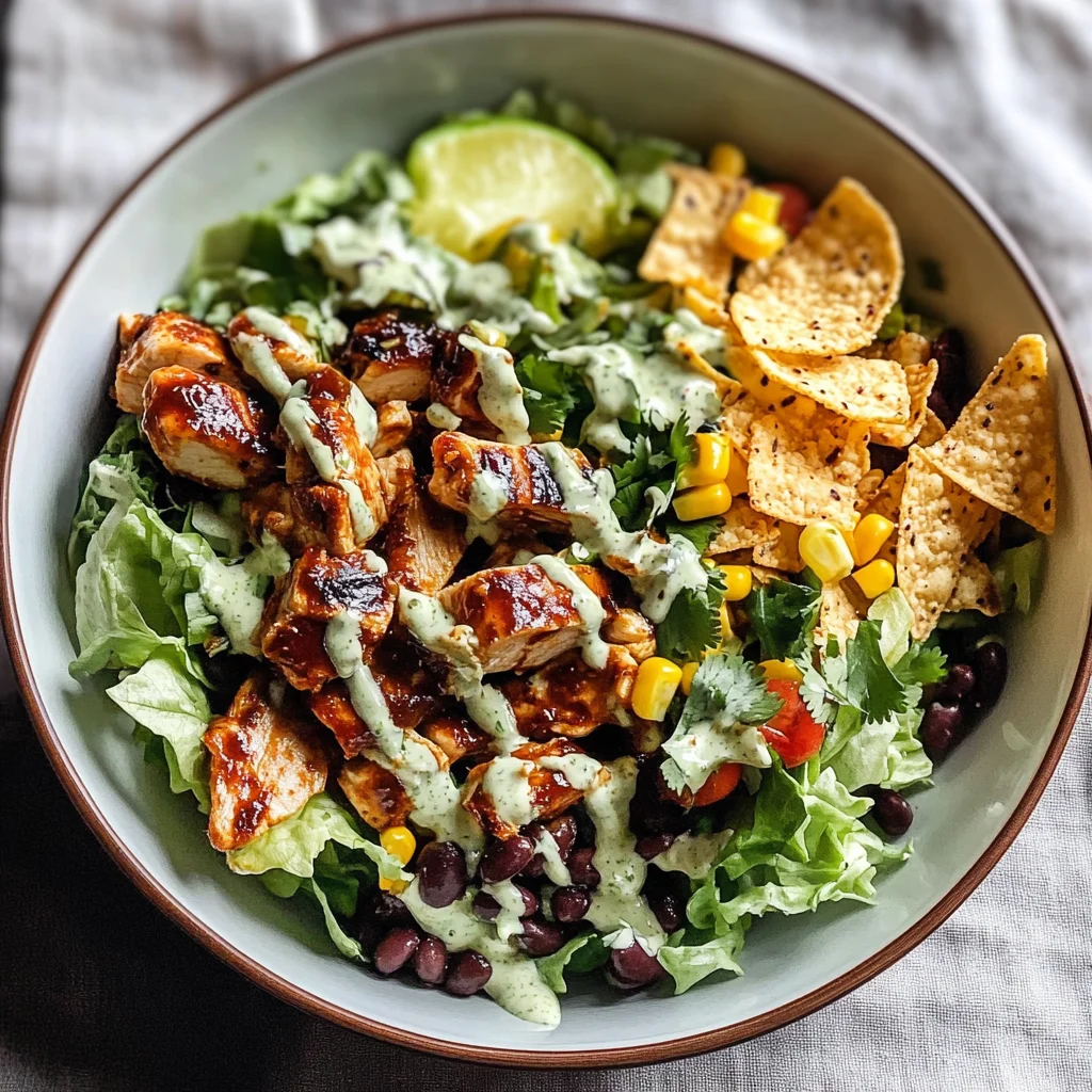 BBQ Chicken Chopped Salad with Cilantro Ranch