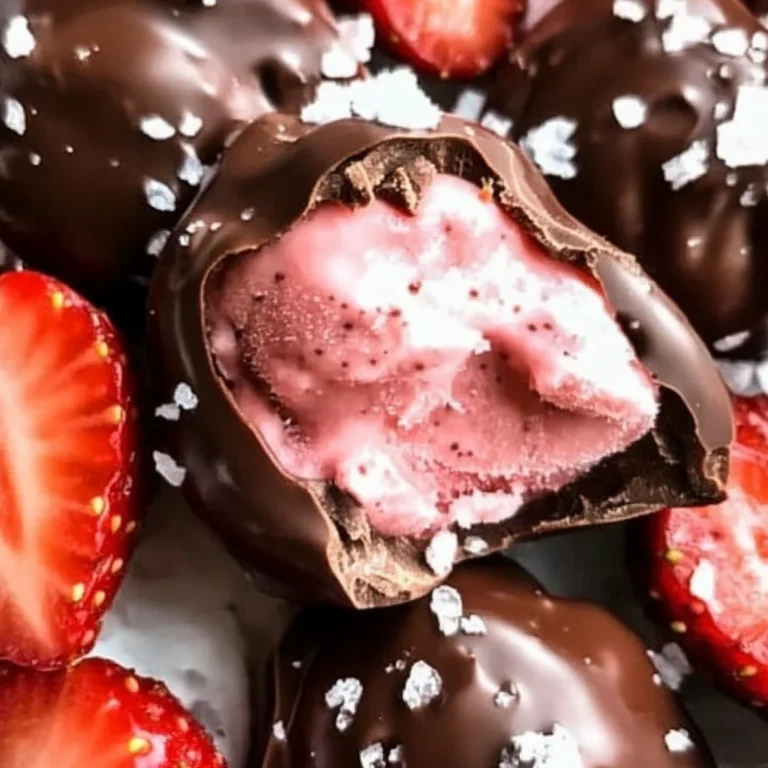 Chocolate Strawberry Frozen Yogurt Bites