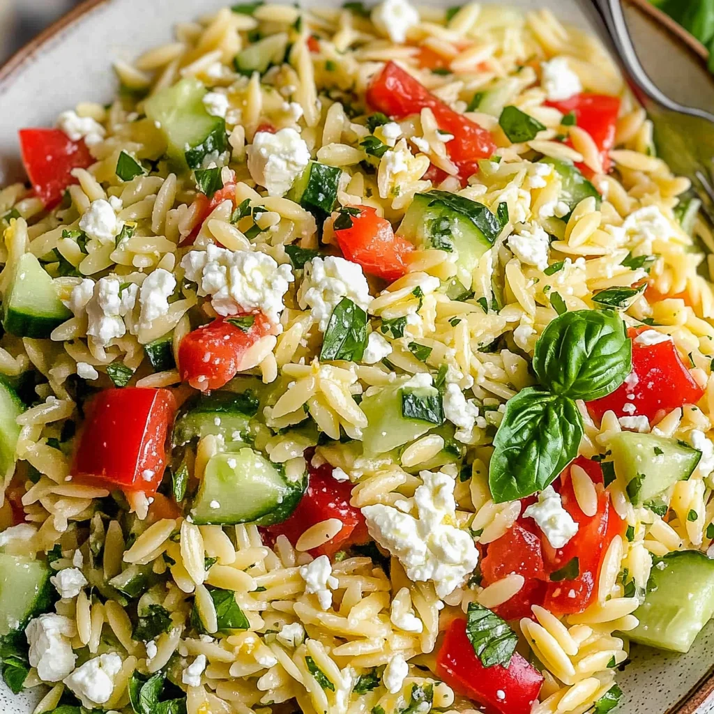 Easy Lemon Orzo Salad with Feta