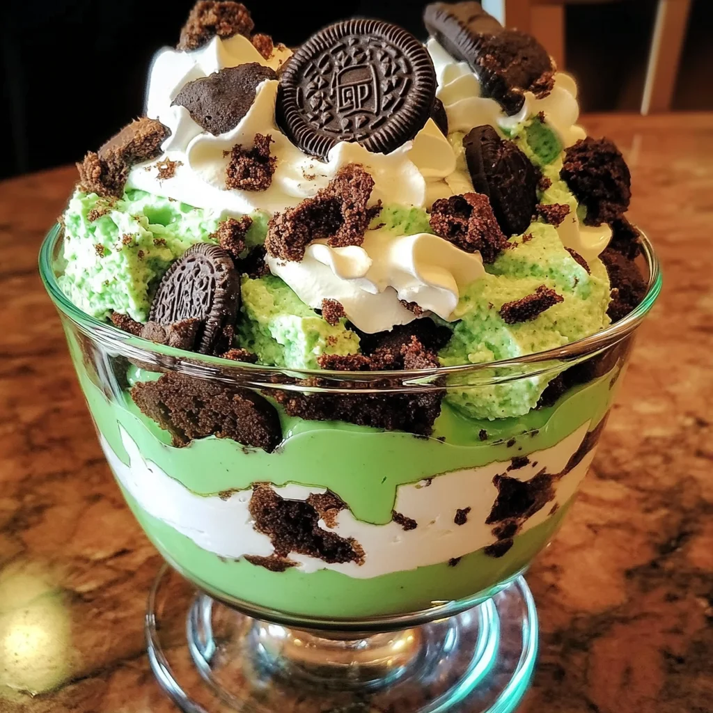 Easy St. Patrick's Day Brownie Trifle