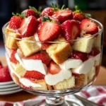 Easy Strawberry Trifle with Pound Cake