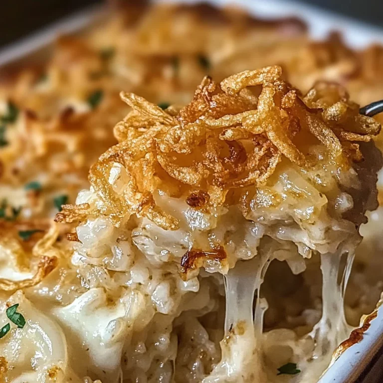 French Onion Chicken Rice Bake
