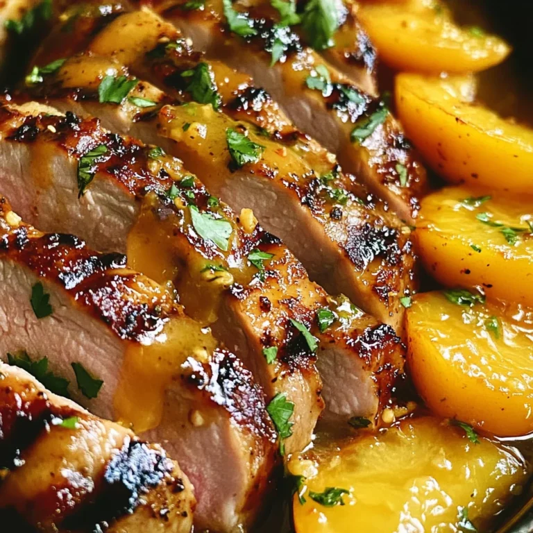 Grilled Pork Tenderloin with Peach Glaze and Orange-Habanero Mojo