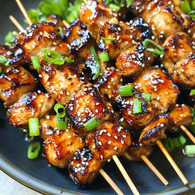 Honey Garlic Asian Chicken Kabobs