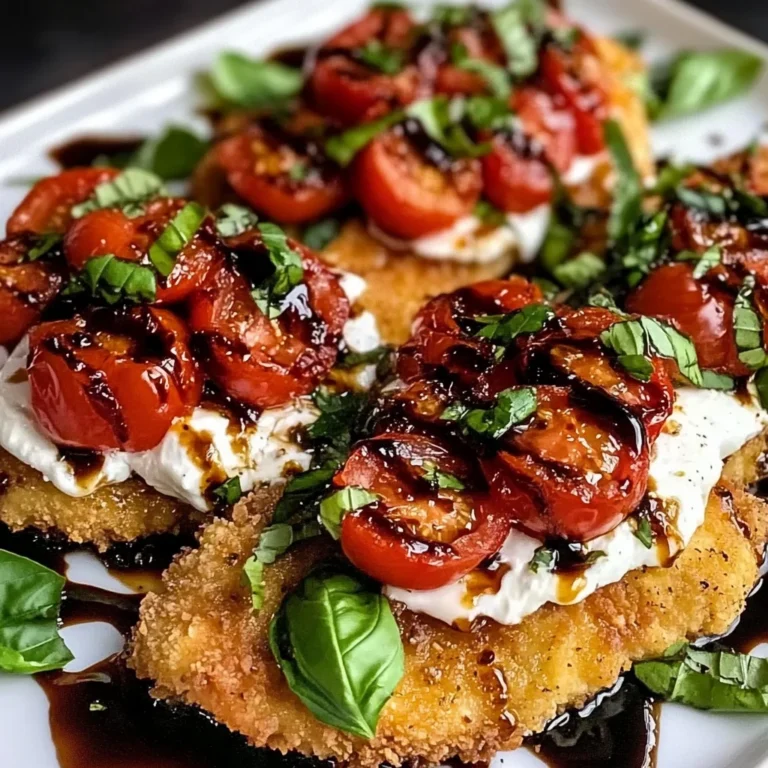 Italian Basil Chicken Cutlets with Tomato and Burrata Topping