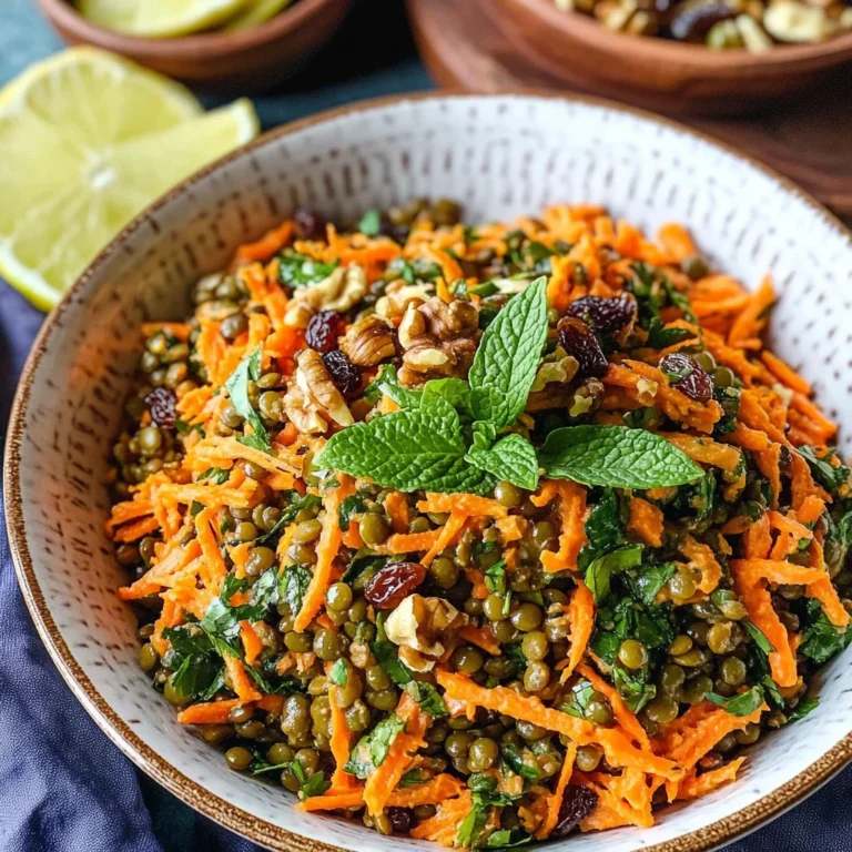 Moroccan Lentil Carrot Salad (Vegan)