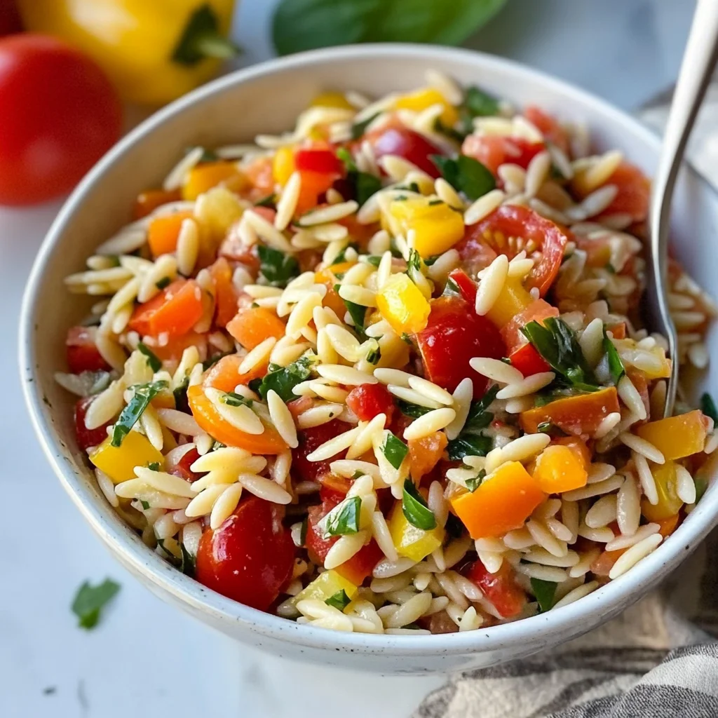 Rainbow Orzo Salad