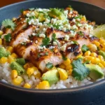 Street Corn Chicken Rice Bowl