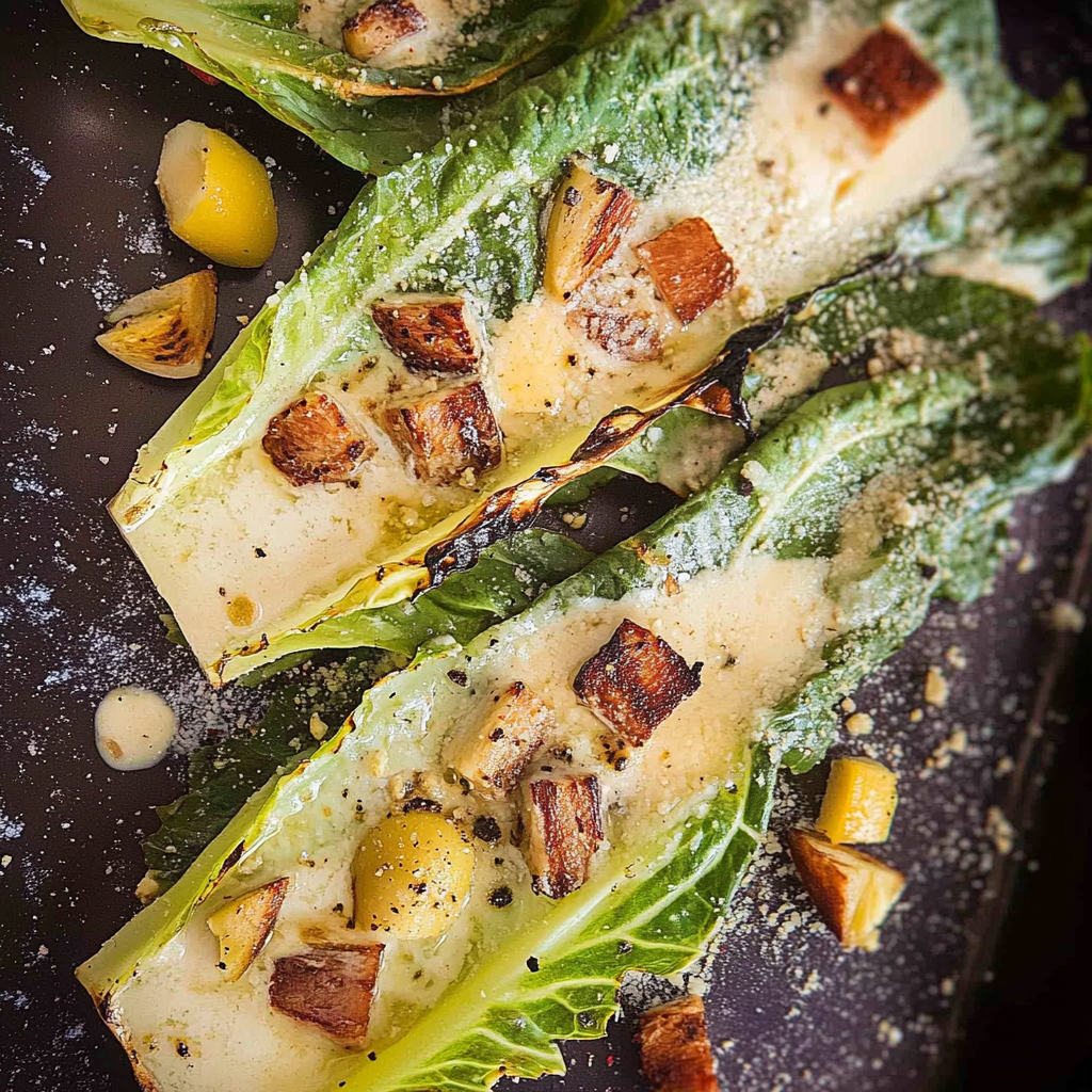 Grilled Romaine Caesar Salad Recipe