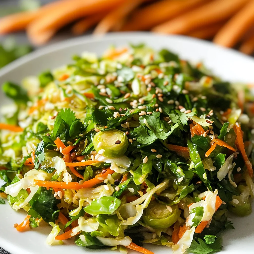 Asian Shaved Brussels Sprouts Salad