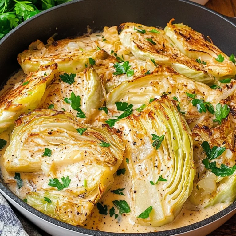 Creamy Garlic Parmesan Cabbage