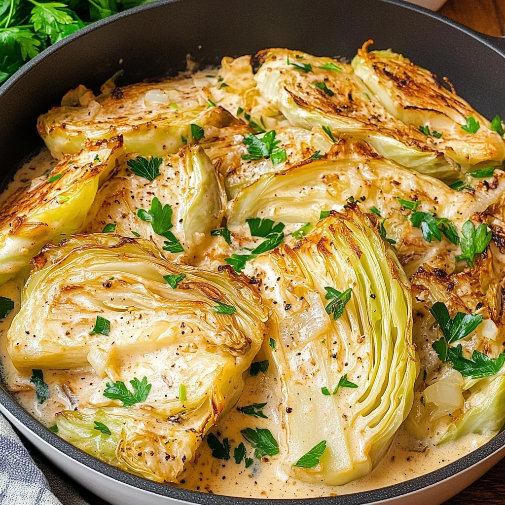 Creamy Garlic Parmesan Cabbage