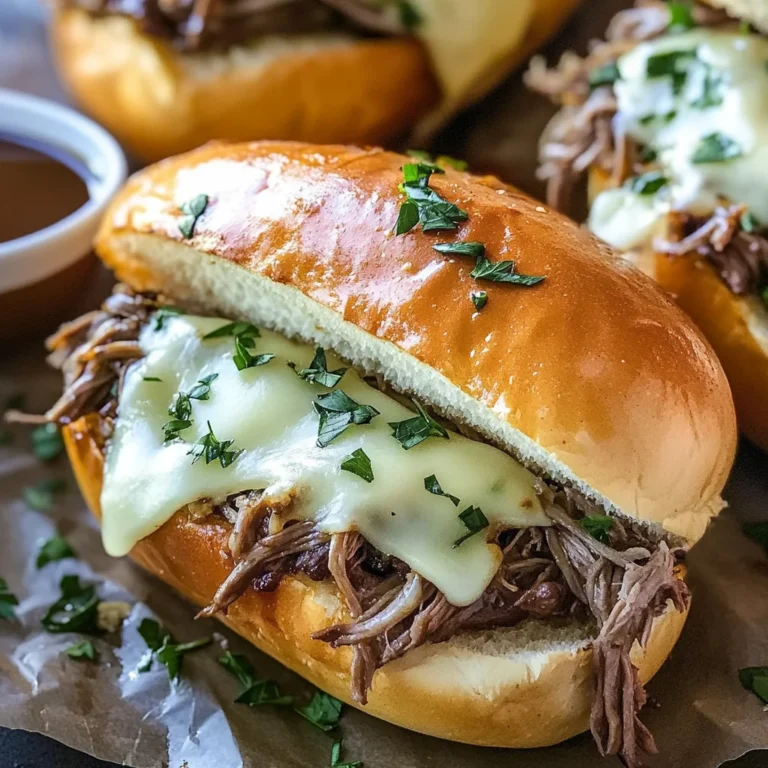 Crockpot French Dip Sandwiches