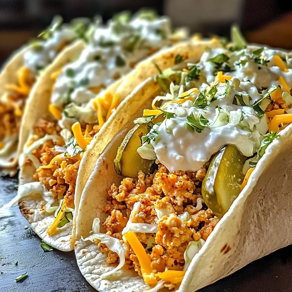 Dill Pickle Ranch Smash Chicken Tacos: A Flavorful Twist