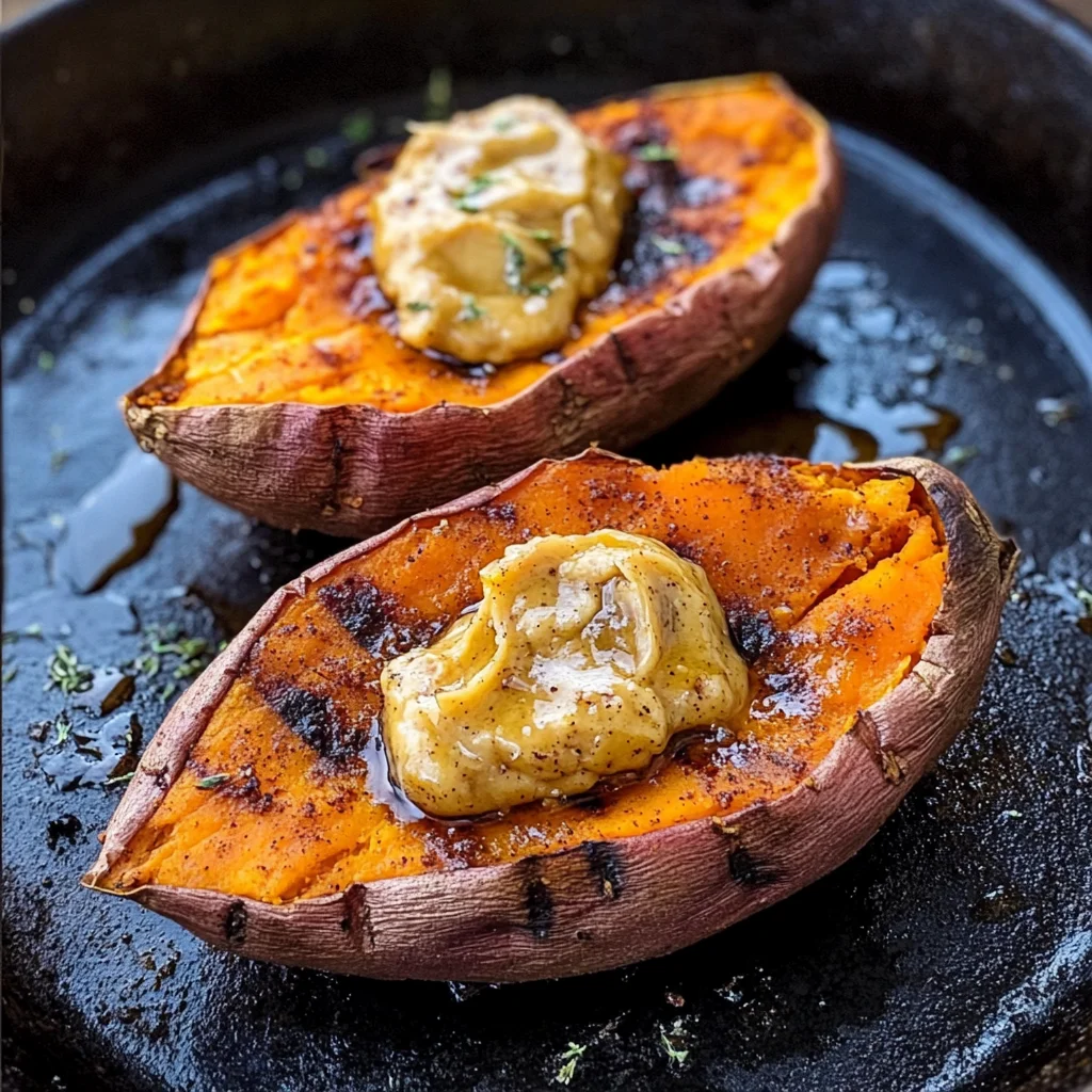 Grilled Sweet Potato Recipe with Smoked Honey Butter