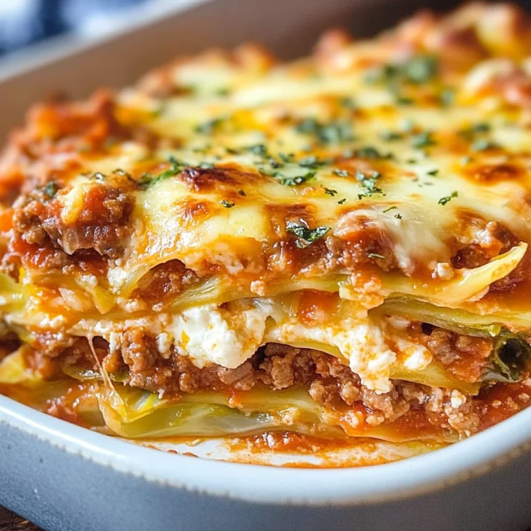 Low Carb Cabbage Lasagna (Keto, Gluten-Free)