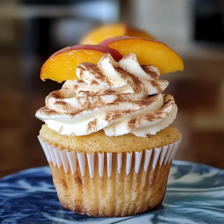 Peach Cobbler Cupcakes