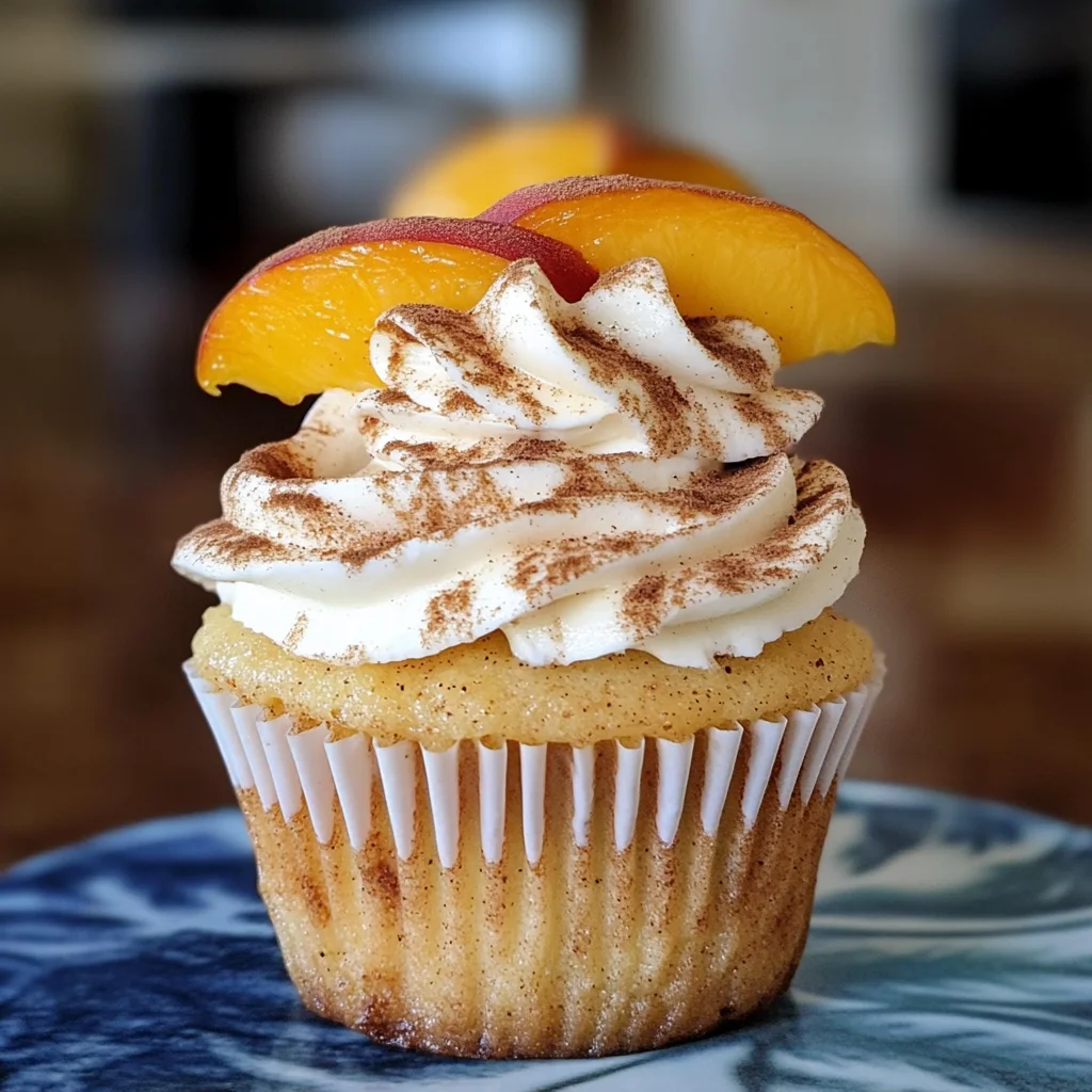 Peach Cobbler Cupcakes