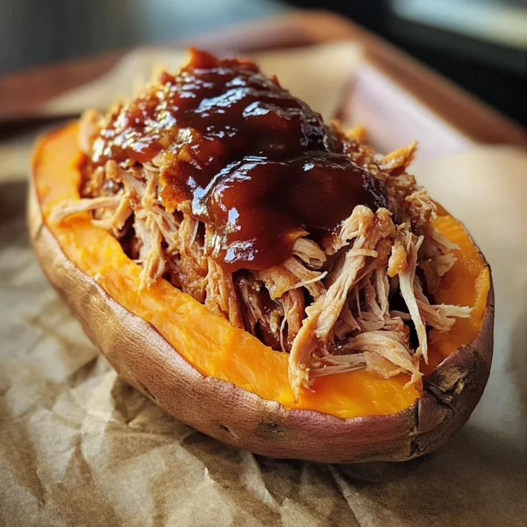 Pulled Pork Stuffed Sweet Potato