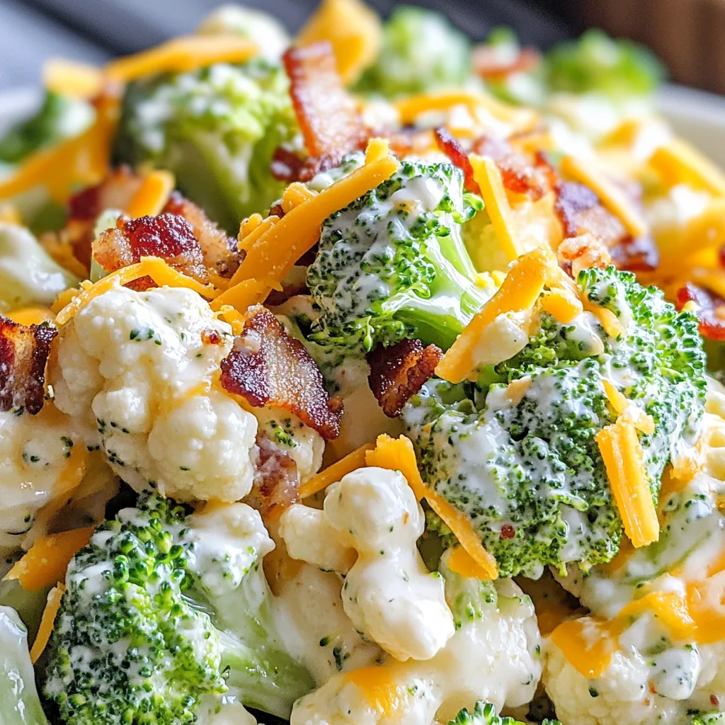 Sweet Broccoli Cauliflower Salad