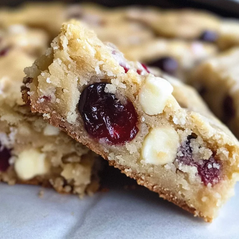 White Chocolate Cherry Blondies