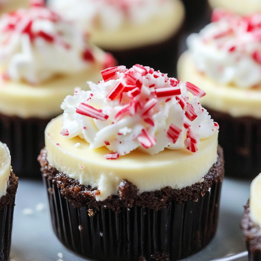Mini Peppermint Cheesecakes
