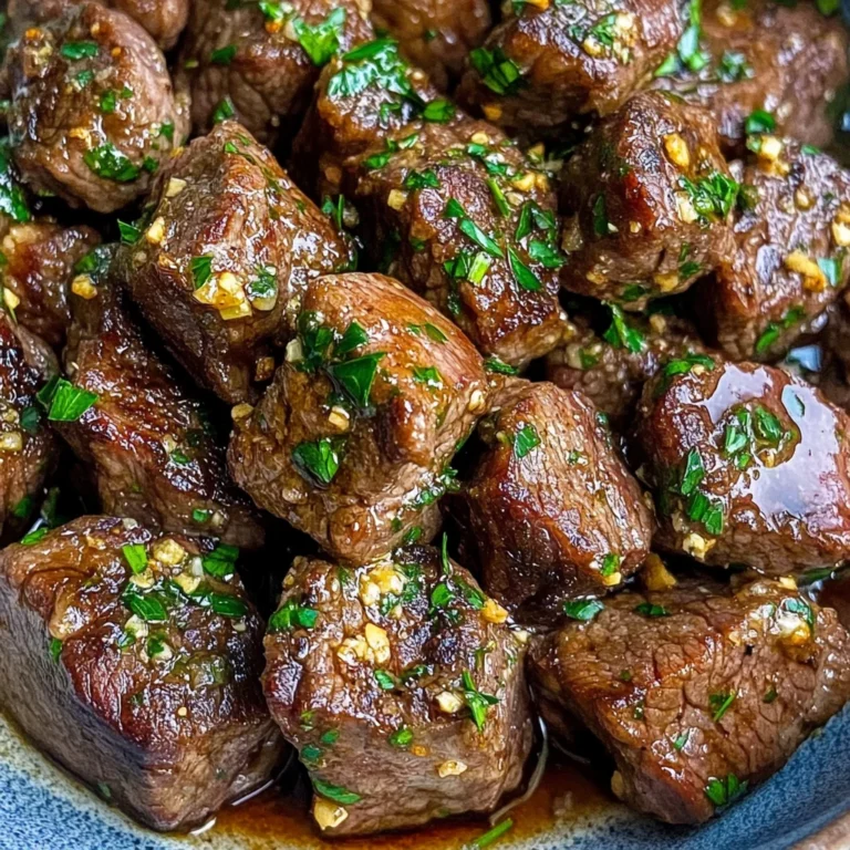 Air Fryer Garlic Butter Steak Bites